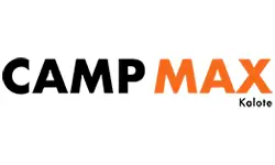A clean and modern logo for Camp Max Kolote featuring bold black and orange typography, representing partnerships and industry exposure that support strong career placements.